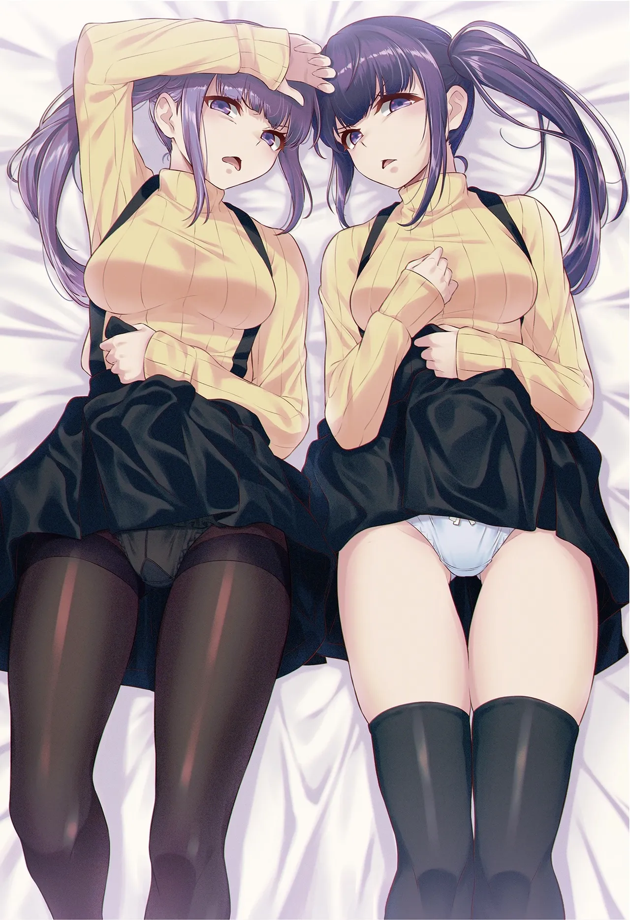 Iya na Kao Sarenagara Opantsu Misete Moraitai Facial cumshot on twin sisters 2 page 10 full