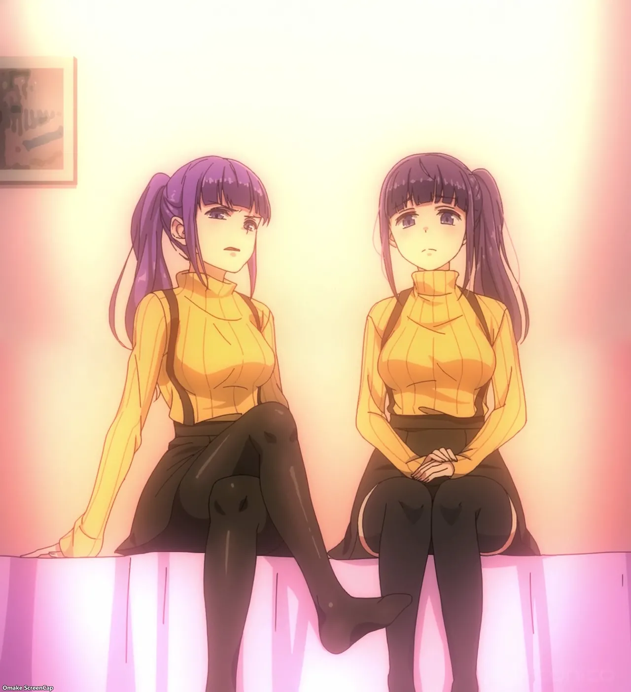 Iya na Kao Sarenagara Opantsu Misete Moraitai Facial cumshot on twin sisters 2 page 9 full