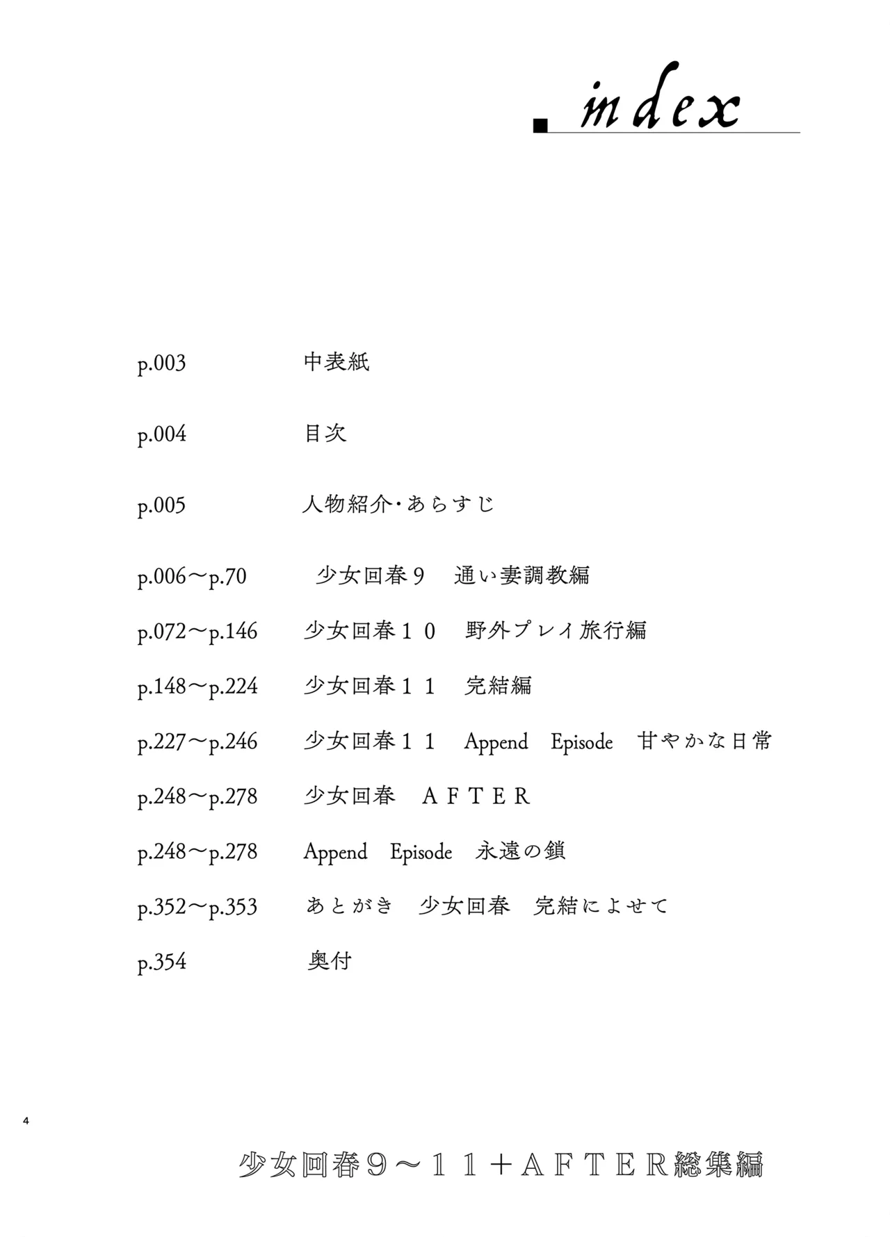 Shoujo Kaishun 9~11 + AFTER COMPILATION page 4 full