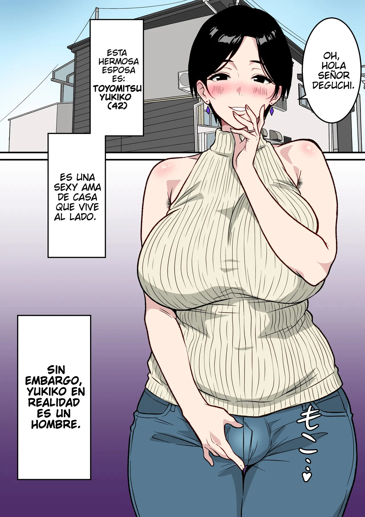 Full Color “Kyonyū no okusan wa Otoko tsuma ♂” Esposa Tetona es un Hombre. @Ignistraducciones page 2 full