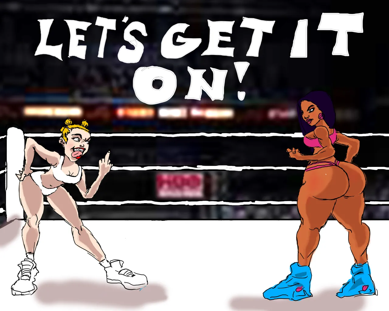 Nicki Minaj vs. Miley Cyrus by BrutalFemtality page 3 full