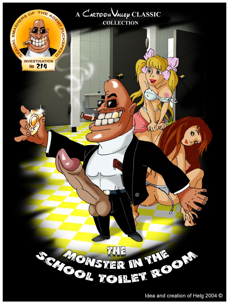 Cartoon Valley - Dildo Fuckspeed: The monster in the school toilet room page 1 full