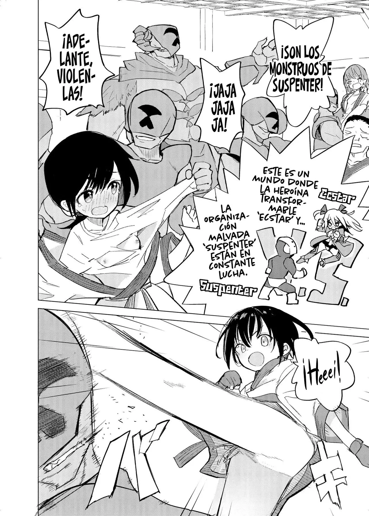 Henshin Heroine Mono no Mob ga Ecchi na Me ni Au Hanashi | La historia de una mob de una obra de heroína transformable que pasa por situaciones eróticas page 3 full