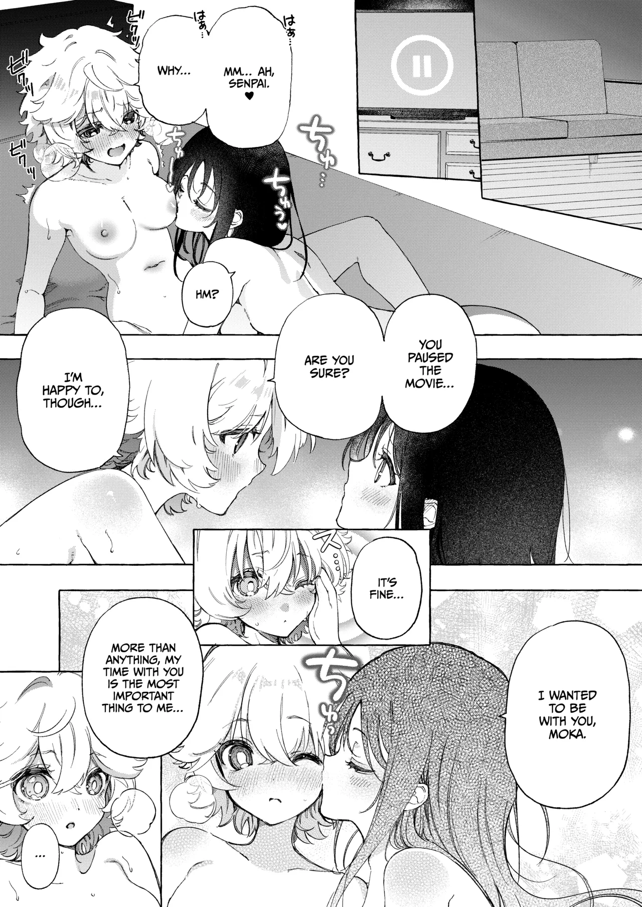 Kouhai-chan no Sekkyokuteki Yuri Ecchi Manga | Asuno &amp; Moka Raburabu Yuri Ecchi page 4 full