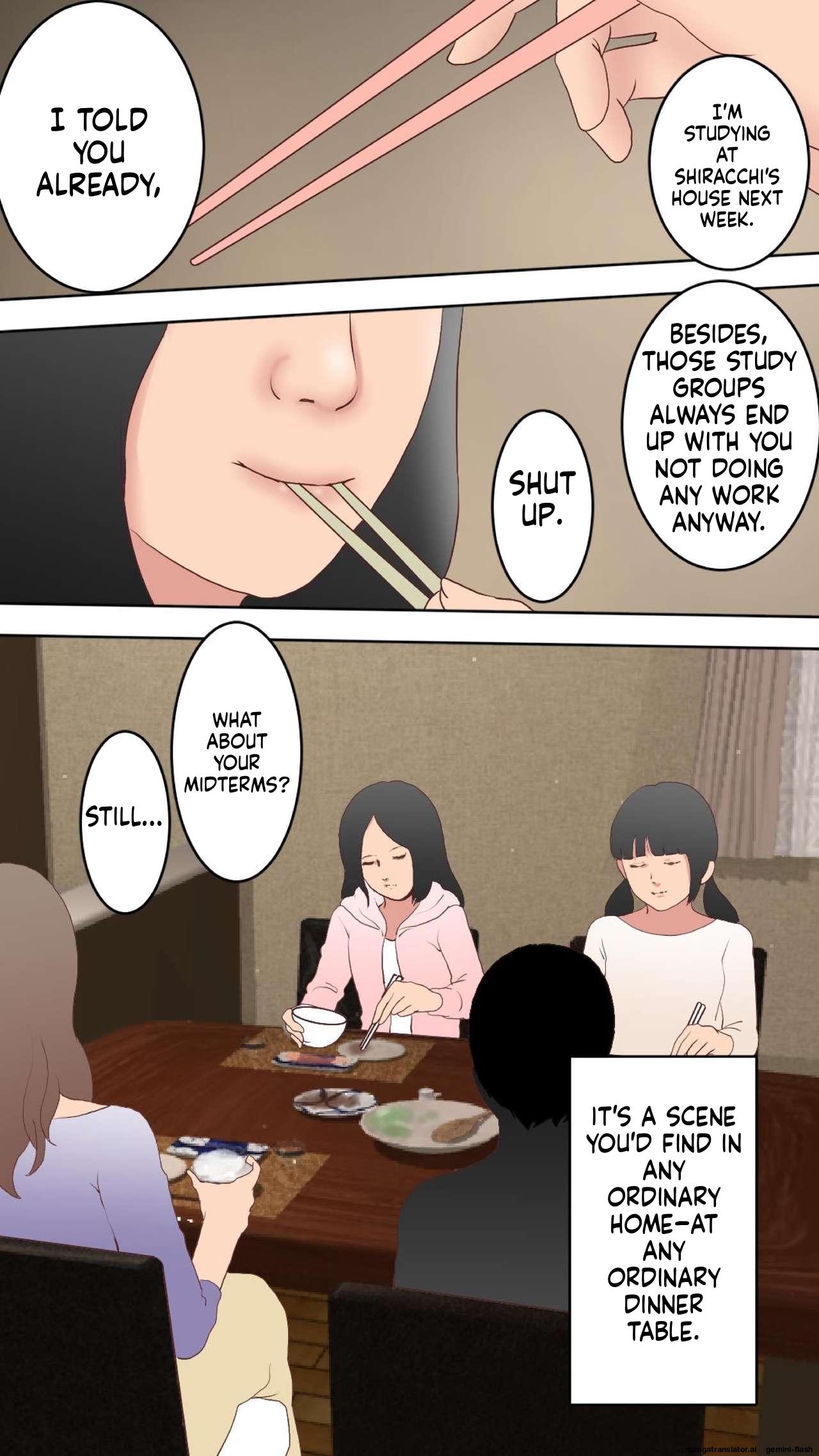 A Perverted Family Story 1 - A Secret Affair with Mother Miyako in the Living Room, Unbeknownst to Other Family Members page 4 full