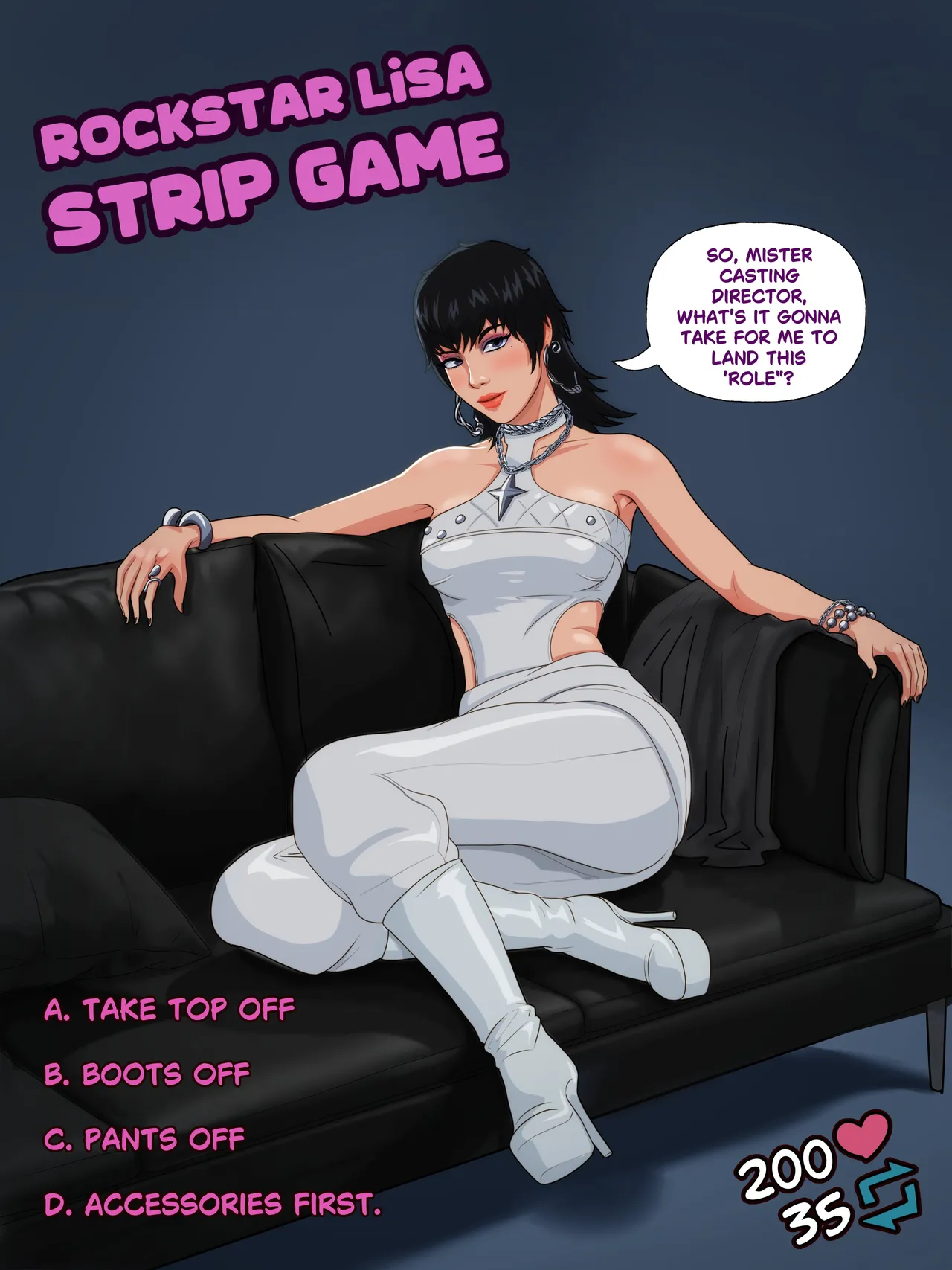 Rockstar Lisa Strip Game page 1 full