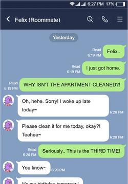 Felix borealis lazy roommate