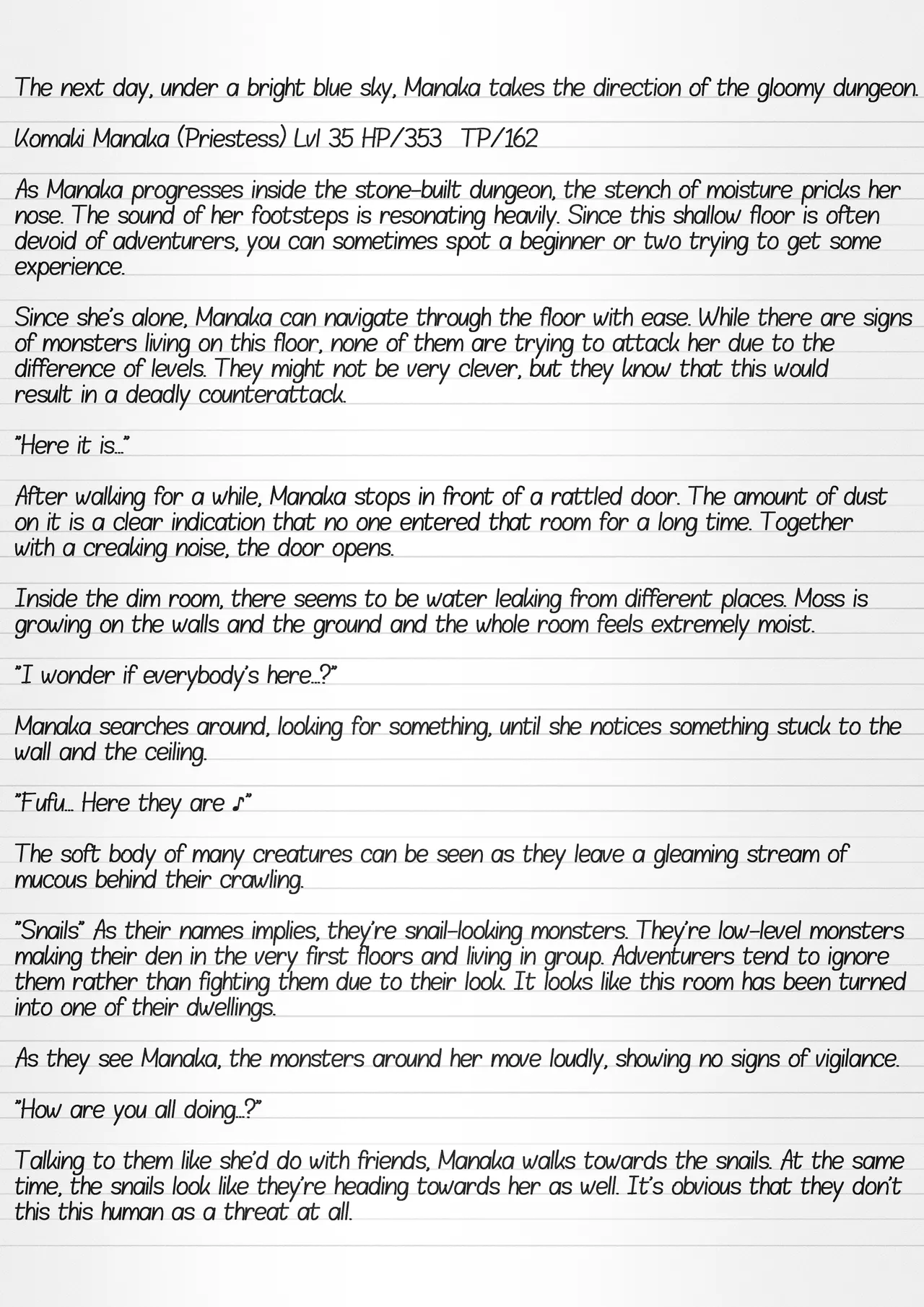 Misuke's Short Stories 34 - Manaka &amp; Snails page 3 full