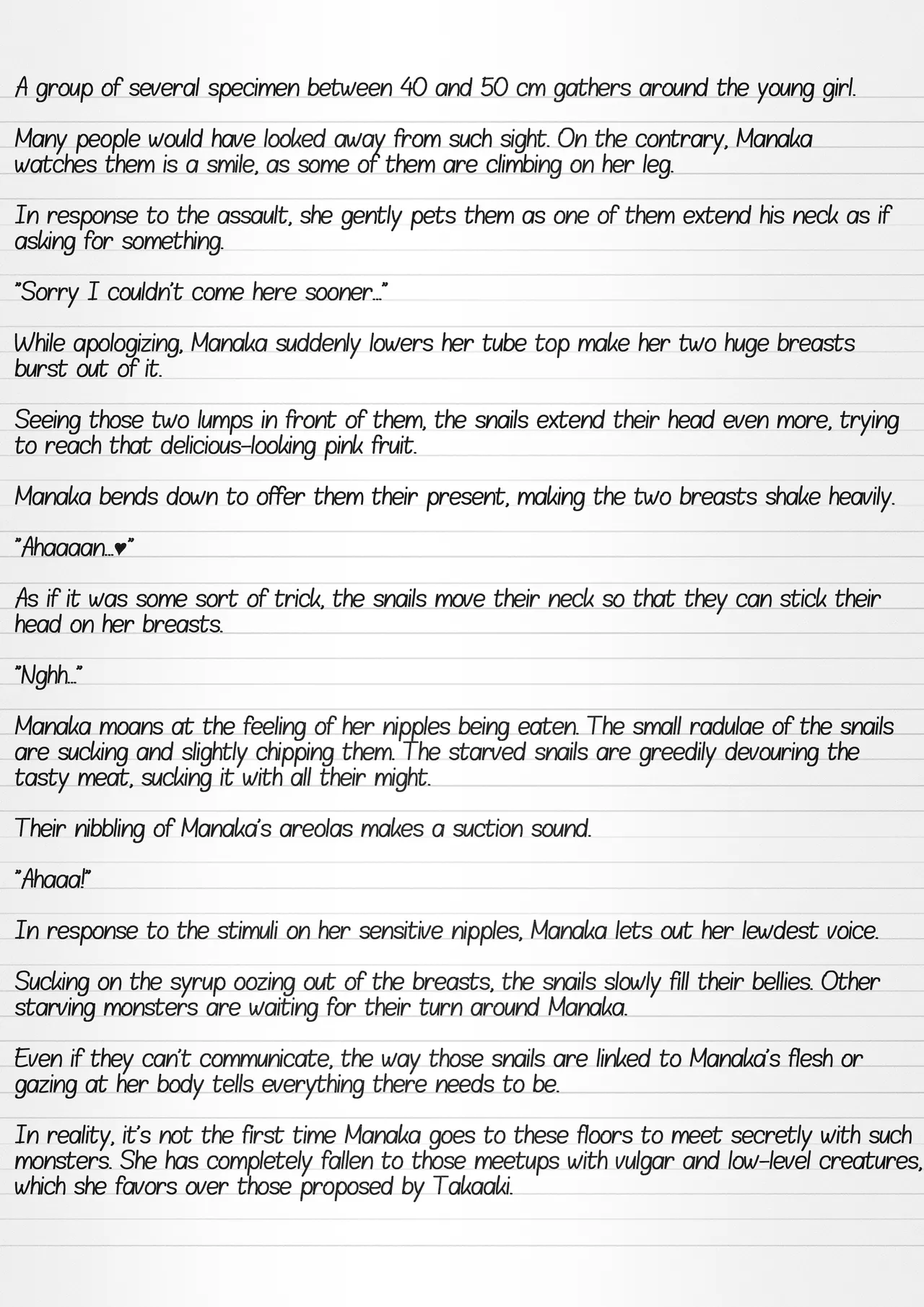 Misuke's Short Stories 34 - Manaka &amp; Snails page 5 full
