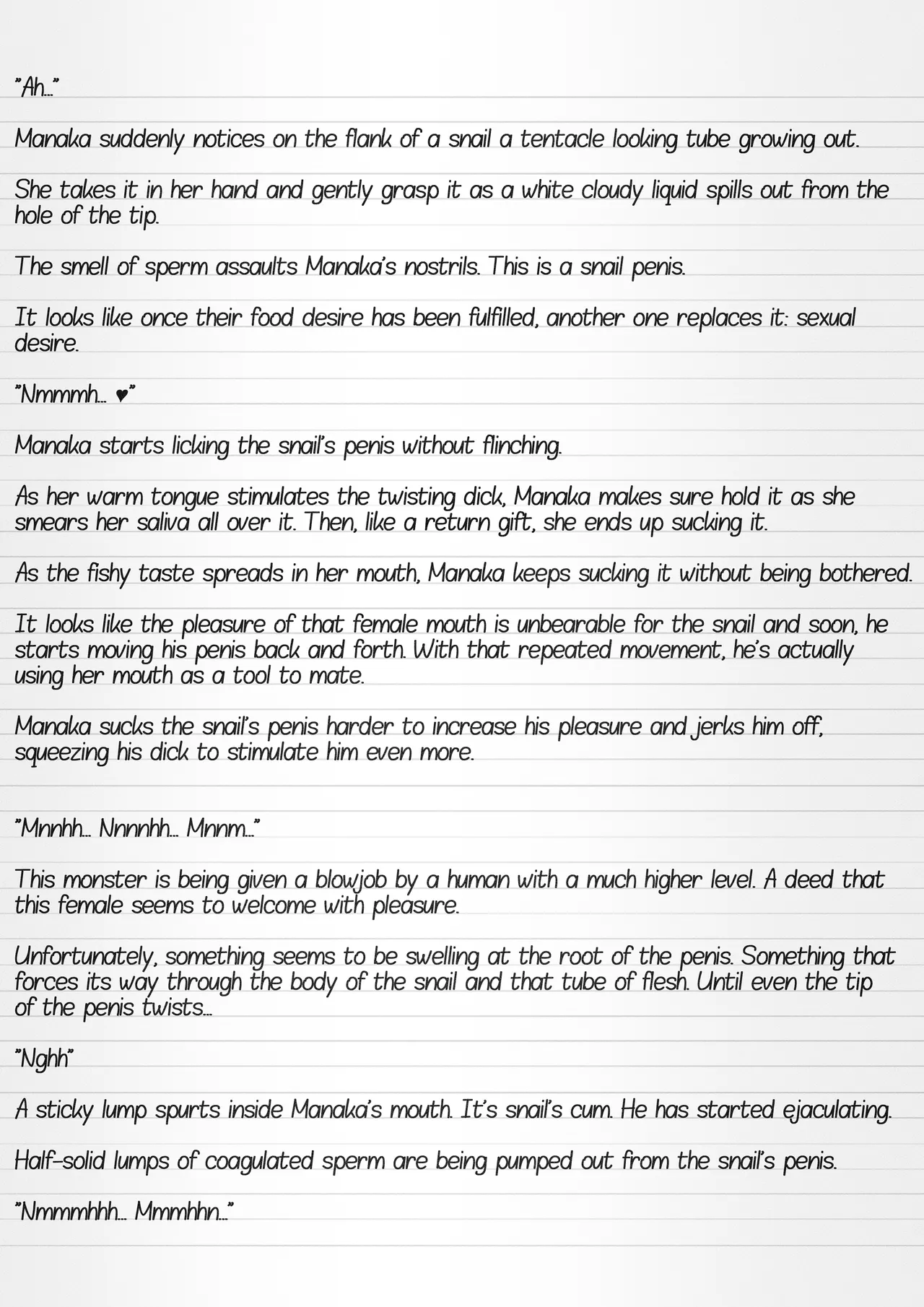 Misuke's Short Stories 34 - Manaka &amp; Snails page 8 full