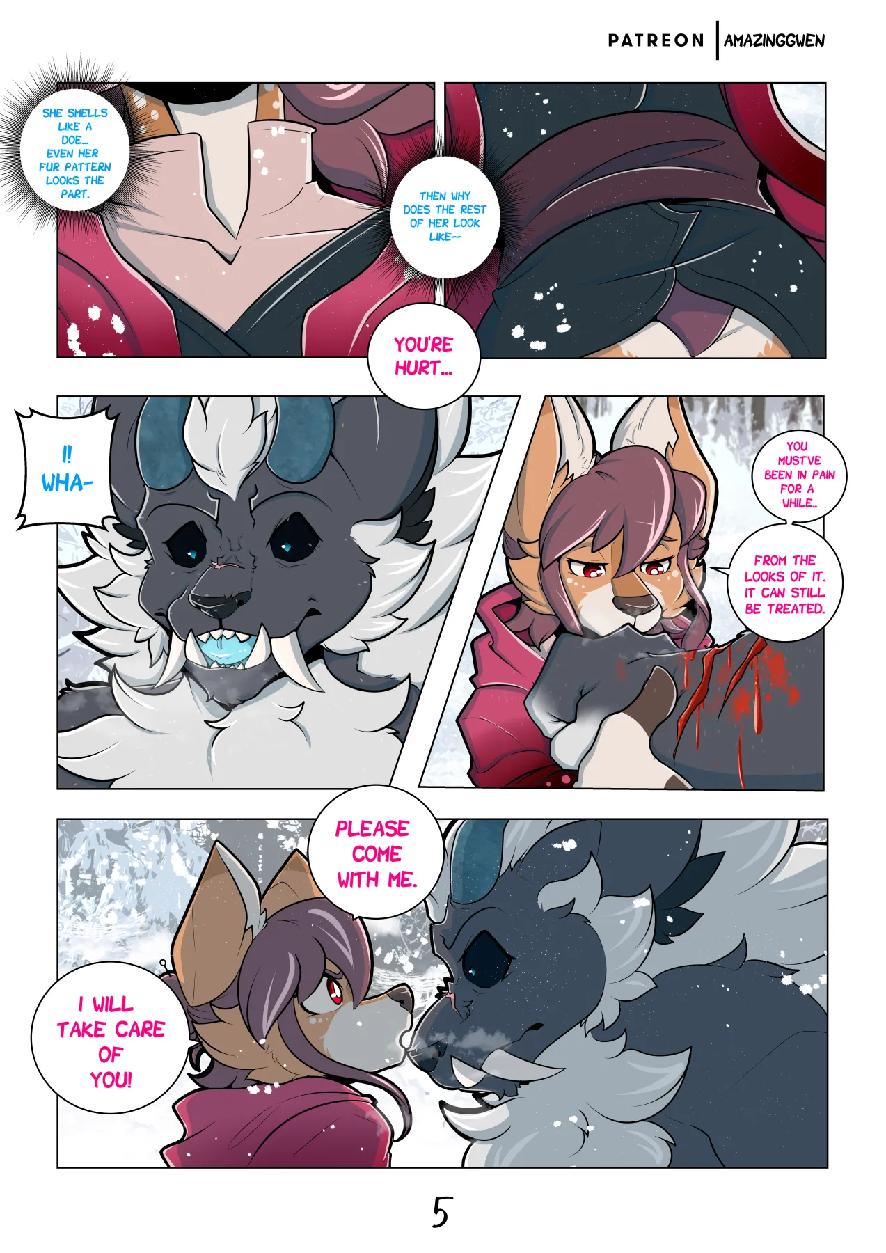 Red Blossom &amp; Winter Snow page 6 full