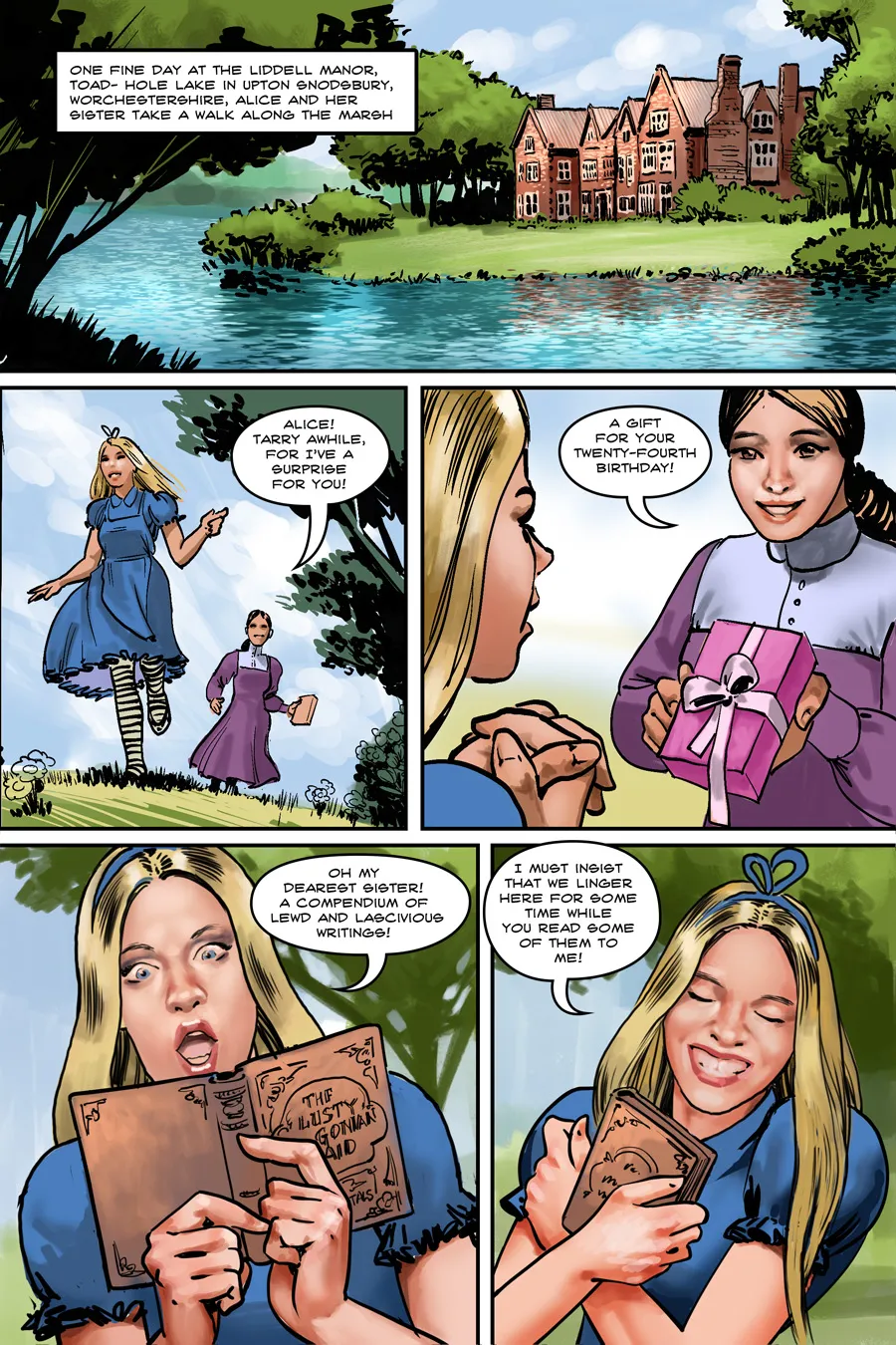 Alice off the deep end 2025 Alice in Wonderland Parody page 2 full