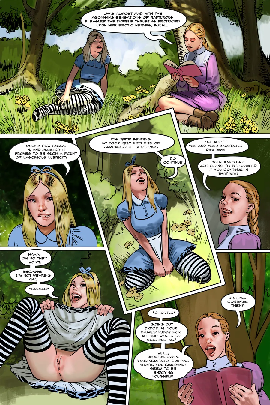 Alice off the deep end 2025 Alice in Wonderland Parody page 3 full
