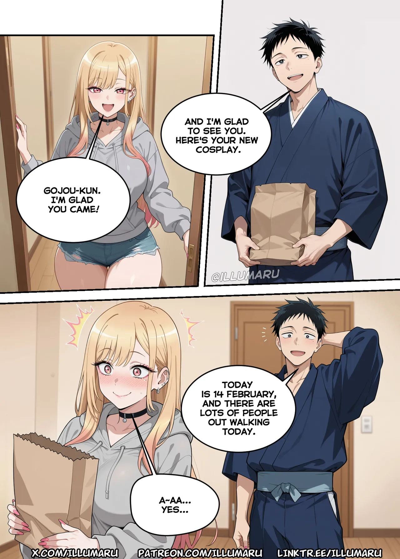 Valentine`s day for Marin and Gojou page 7 full