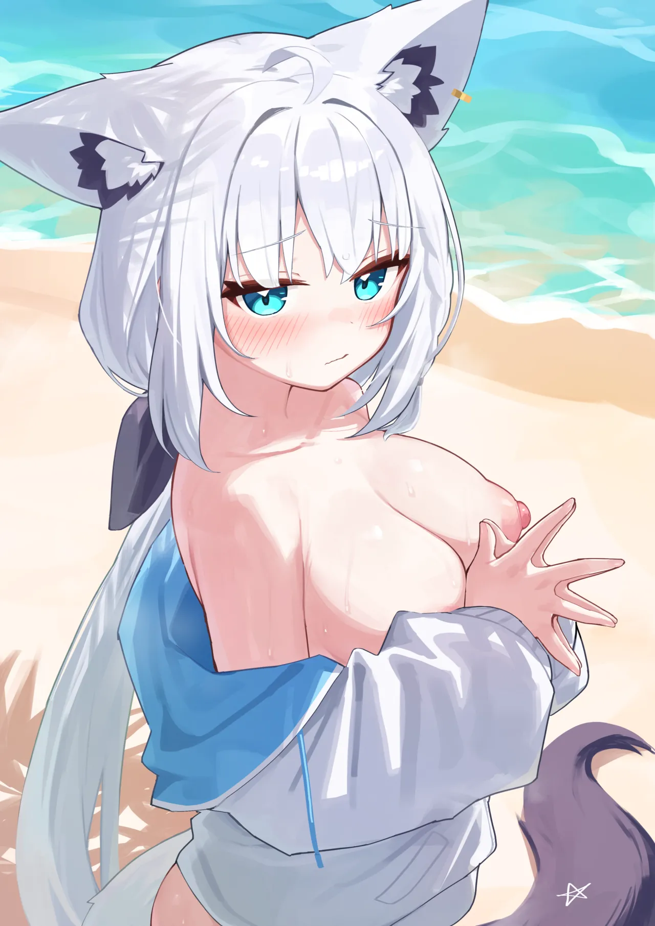 KカップビキニFBKと浜辺で page 3 full