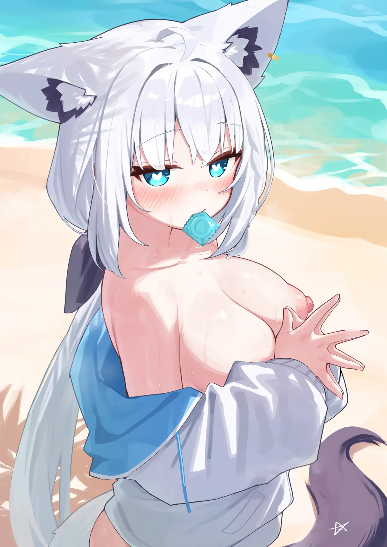 KカップビキニFBKと浜辺で page 6 full