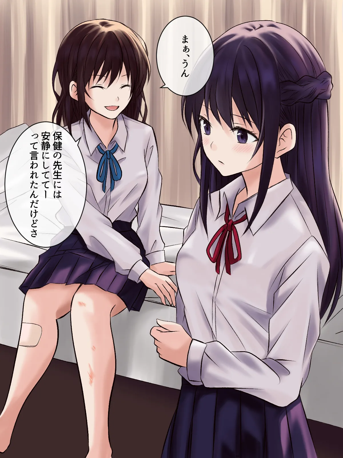【tōkibi hatake de tsukamae te】akogare no sempai to hoken shitsu de yuri etchi page 5 full