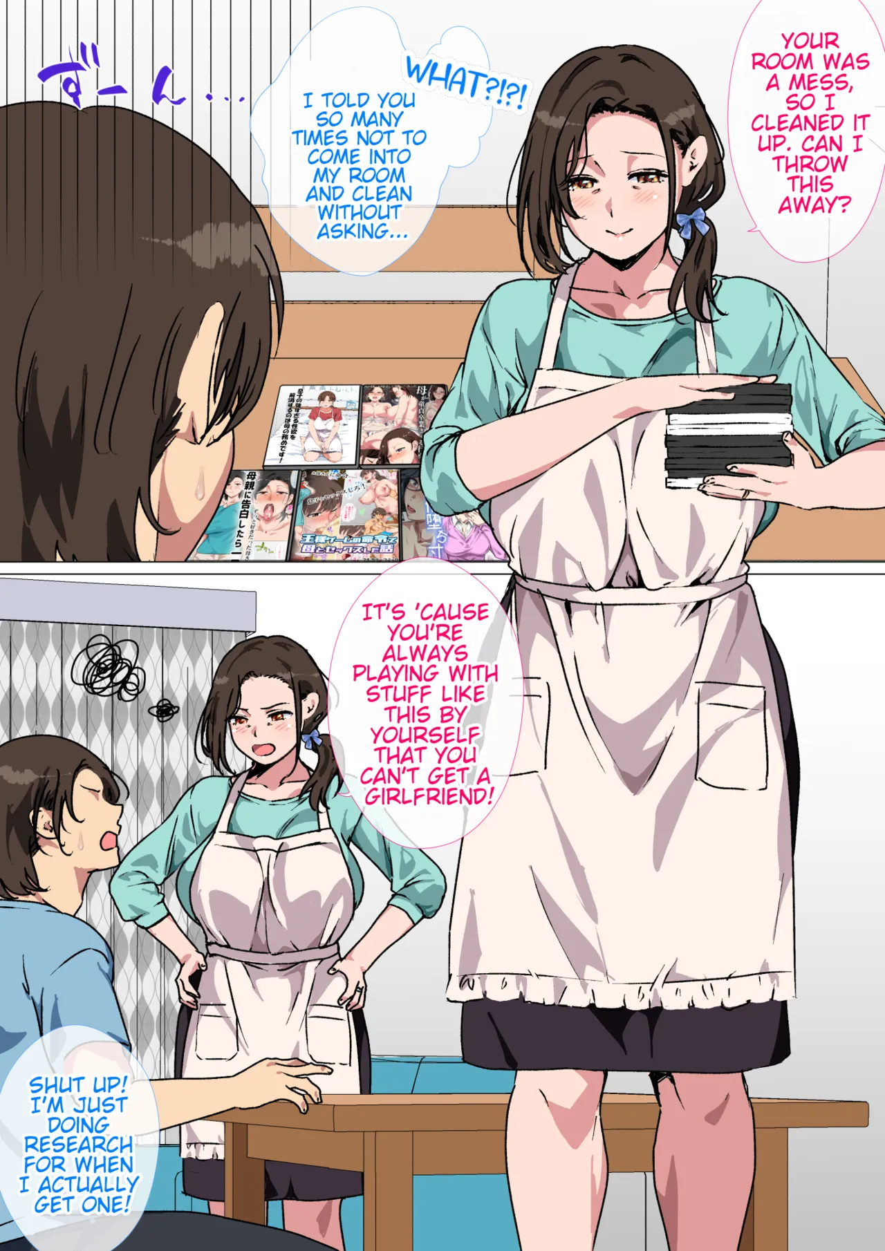 Haha ga Ecchi na Chouhatsu Shite Kita node Gaman Dekizu ni Hangeki Shimashita. | My mom started teasing me in a sexy way, so I couldn't help but fight back. page 2 full