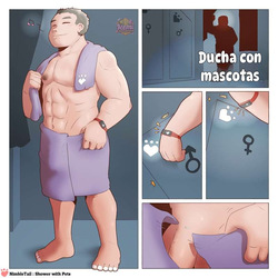 Ducha con mascotas