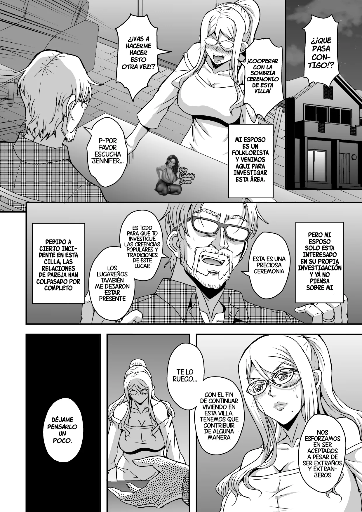 Bakunyuu Hitozuma Kinpatsu Gaikokujin Jokyoushi ga Mura no Inshuu de Kasshoku Shota no Fudeoroshi o Suru Hanashi｜La Historia Sobre Una Profesora Extranjera Rubia De Grandes Pechos Que Se Come A Un Shota Moreno Segun La Costumbre De Un Pueblo page 5 full