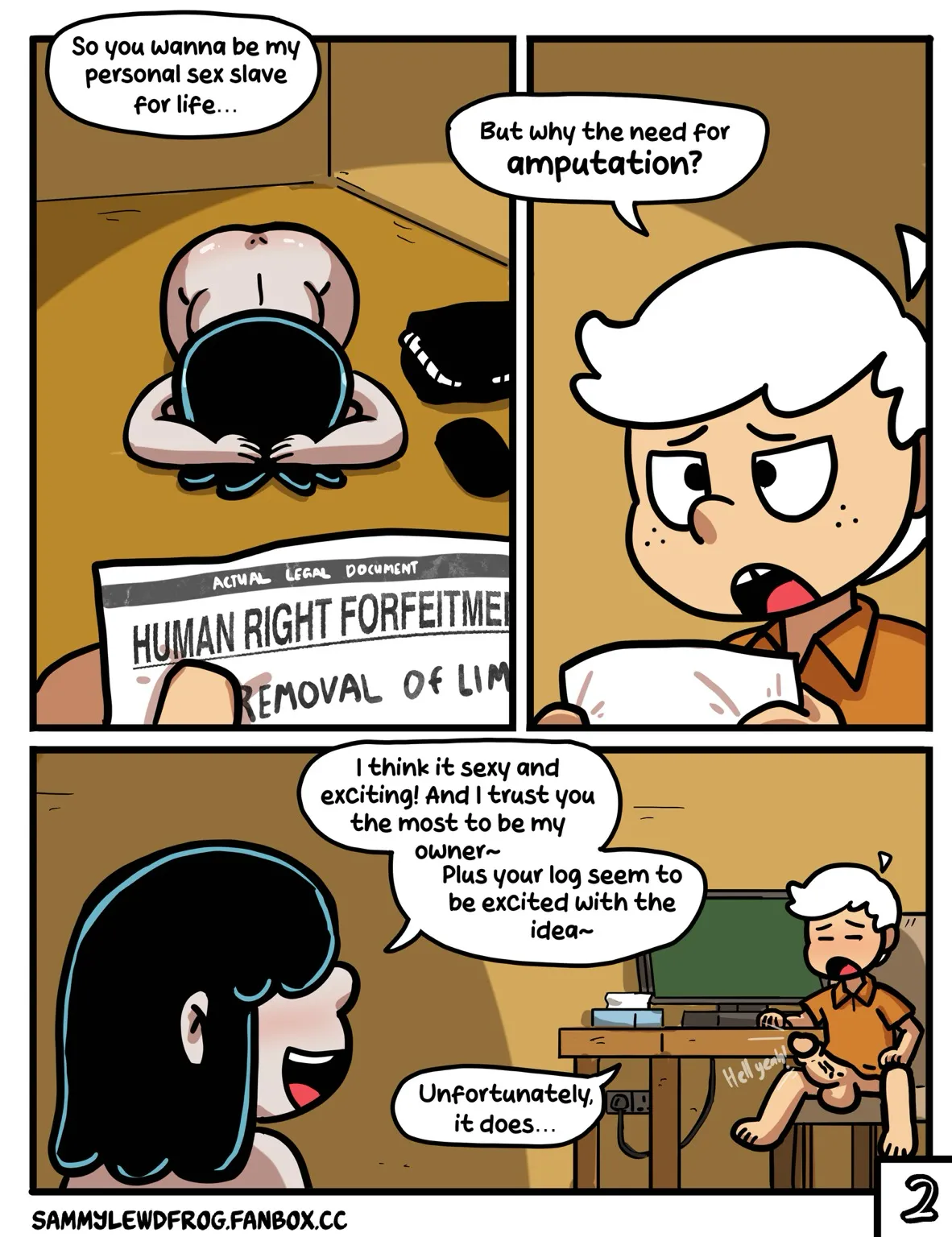 Lucy Amputee Slave page 2 full