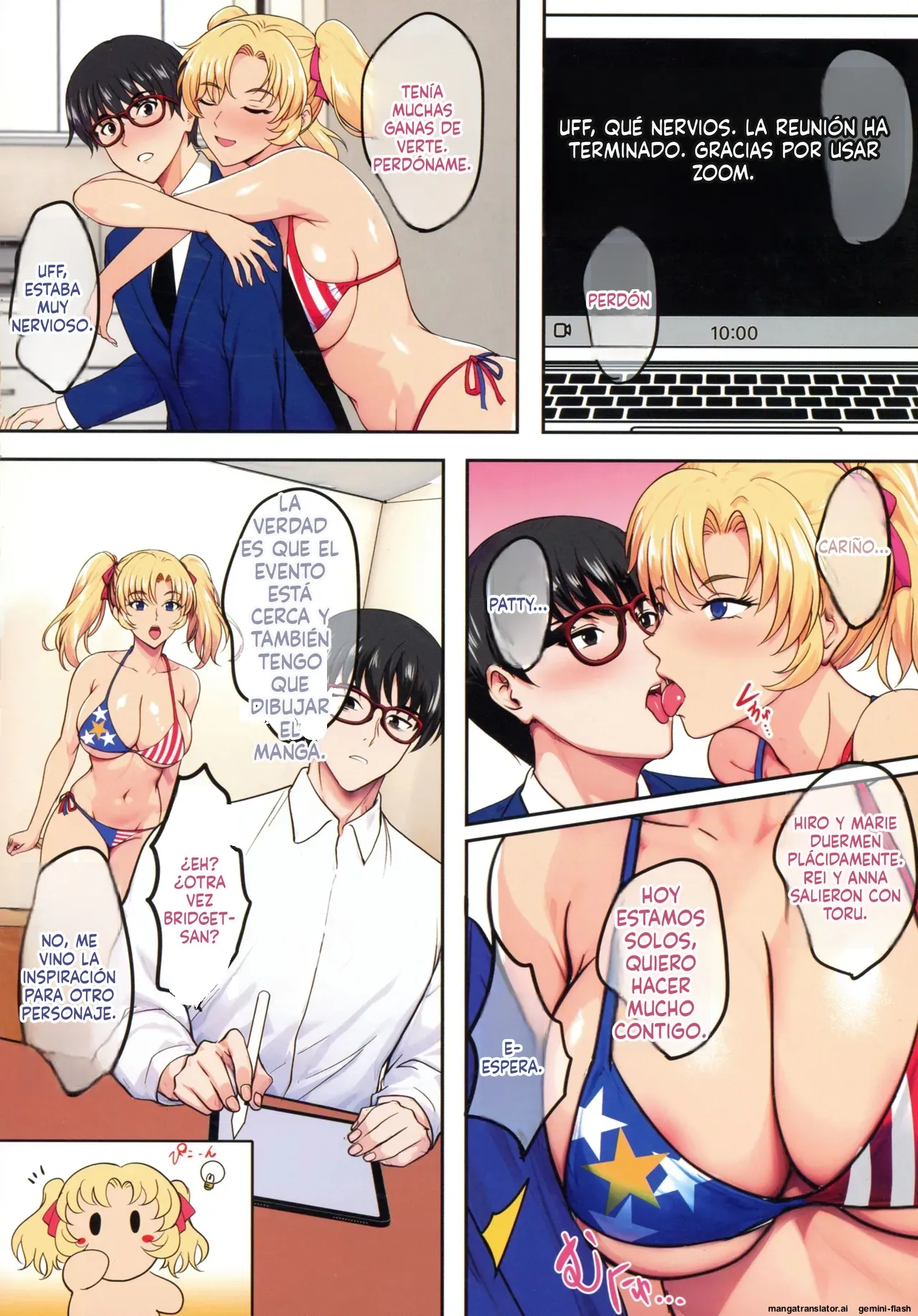 InCha Otouto ga Otaryman Seikatsu Shinagara Bonyuu Tappuri Kinpatsu Bakunyuu Oyako o Harem H &amp; Kobetsu Date de Harama seru Hanashi  MTL page 10 full