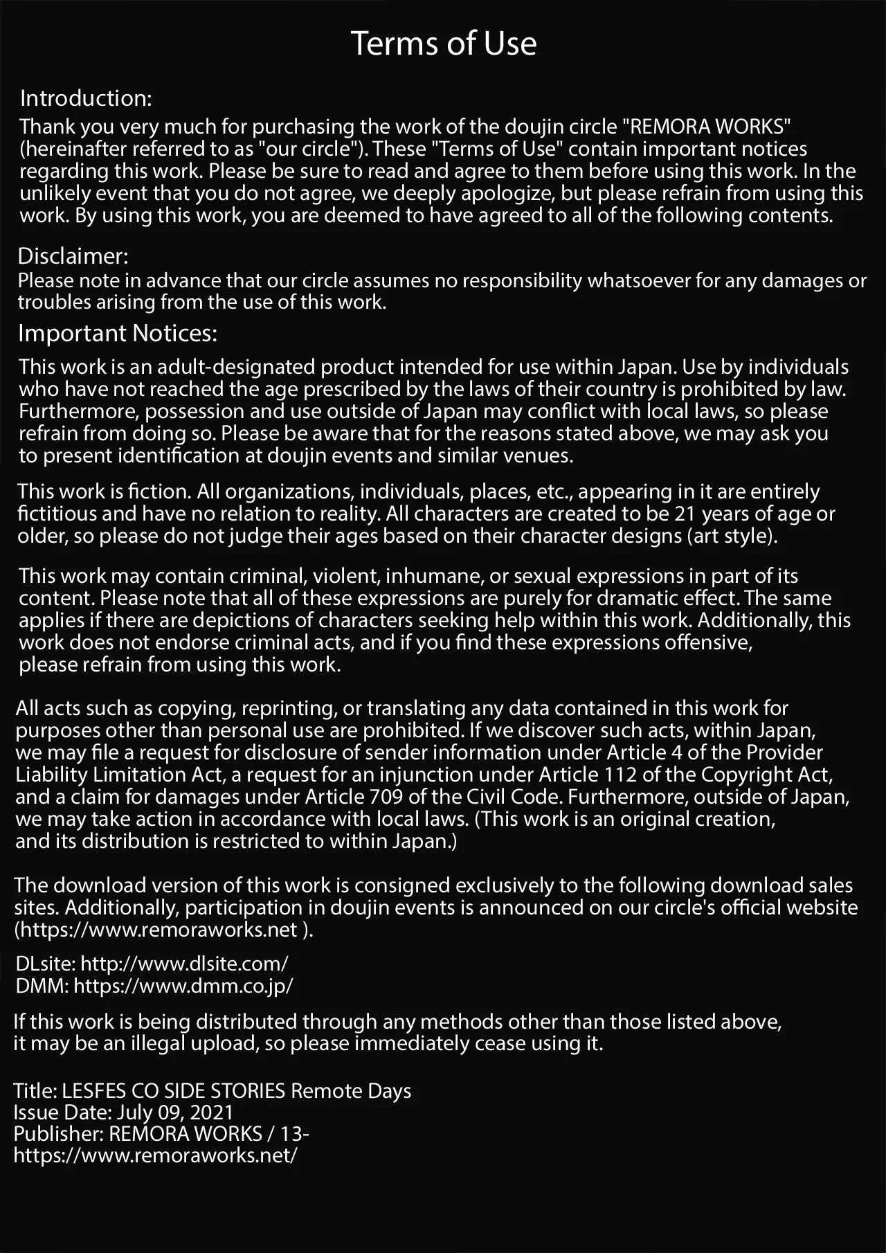 LESFES CO SIDE STORIES Remote Days page 2 full