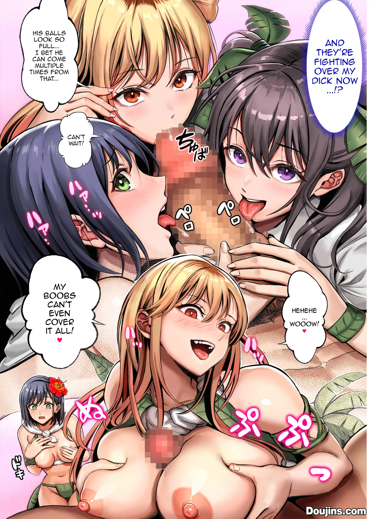 Mujintou Sounan Harem Ch.1-2 | Deserted Island Castaway Harem Ch.1-2 page 10 full