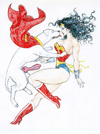 Wonder Woman and Krypto the Superdog cover