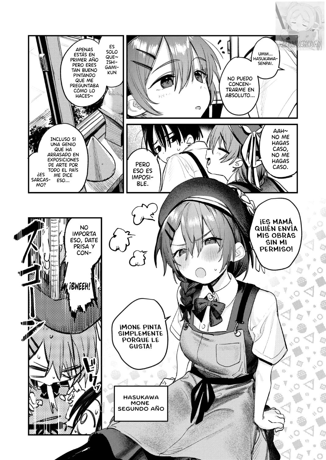 Bijutsubu Harem Katsudou Nisshi ~Senpai no Slump Kaishou ni Kyouryoku shitara, Ikioi de 3P suru Koto ni Natta Hanashi~ | Registro de Actividades Harem del Club de Arte ~Como Ayudar a mi Senpai a Superar su Bloqueó Artístico nos Llevó a Tener un Trío~ page 5 full