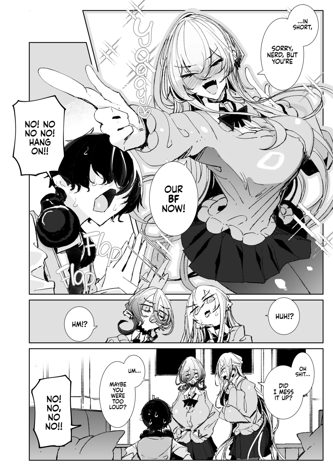 Ja, Kyou kara Otaku-kun wa Watashi-tachi no Karepitte Koto de! | Sorry, Nerd, but You're Our BF Now! page 8 full