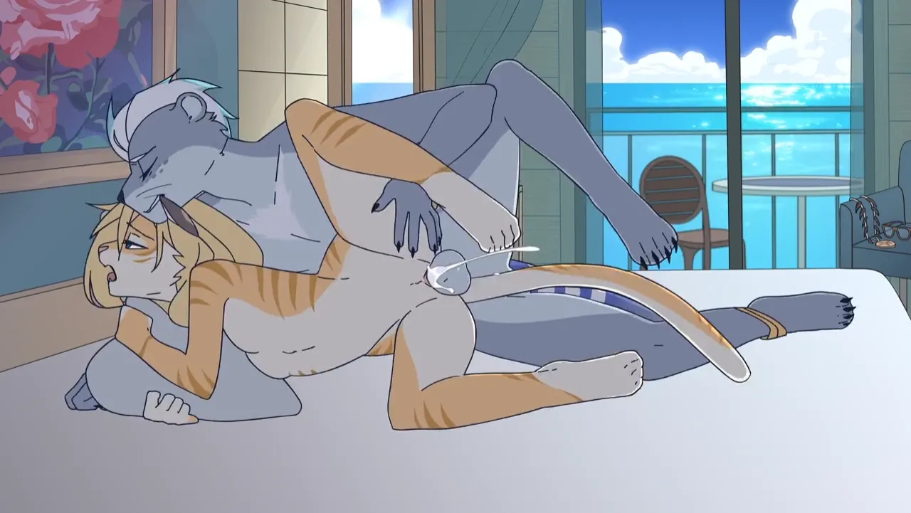 Roy Otter and Nami Leg-Up Spooning Animation Videoframes page 3 full