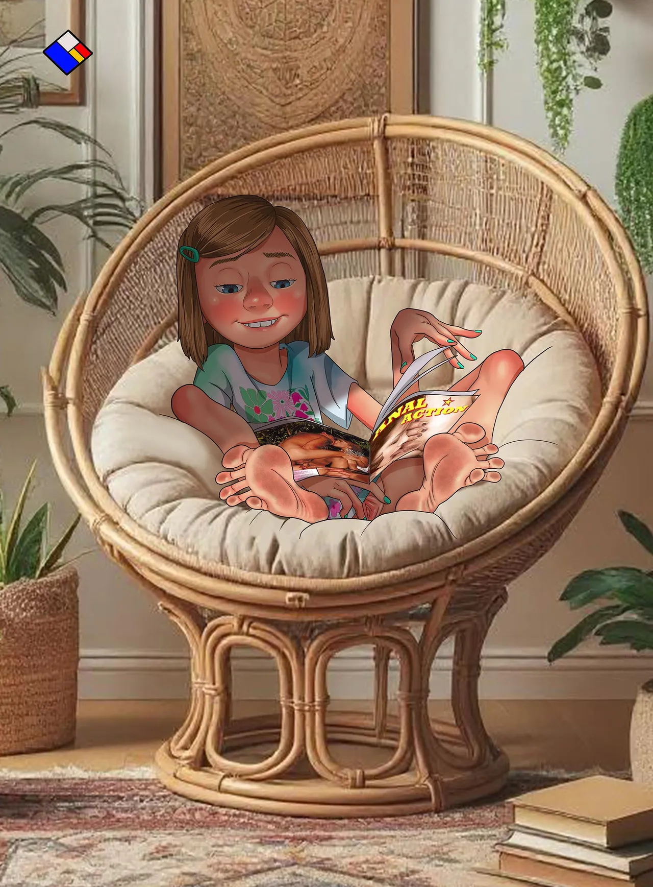 Riley Andersen has sex on a really ugly low res chair. page 1 full