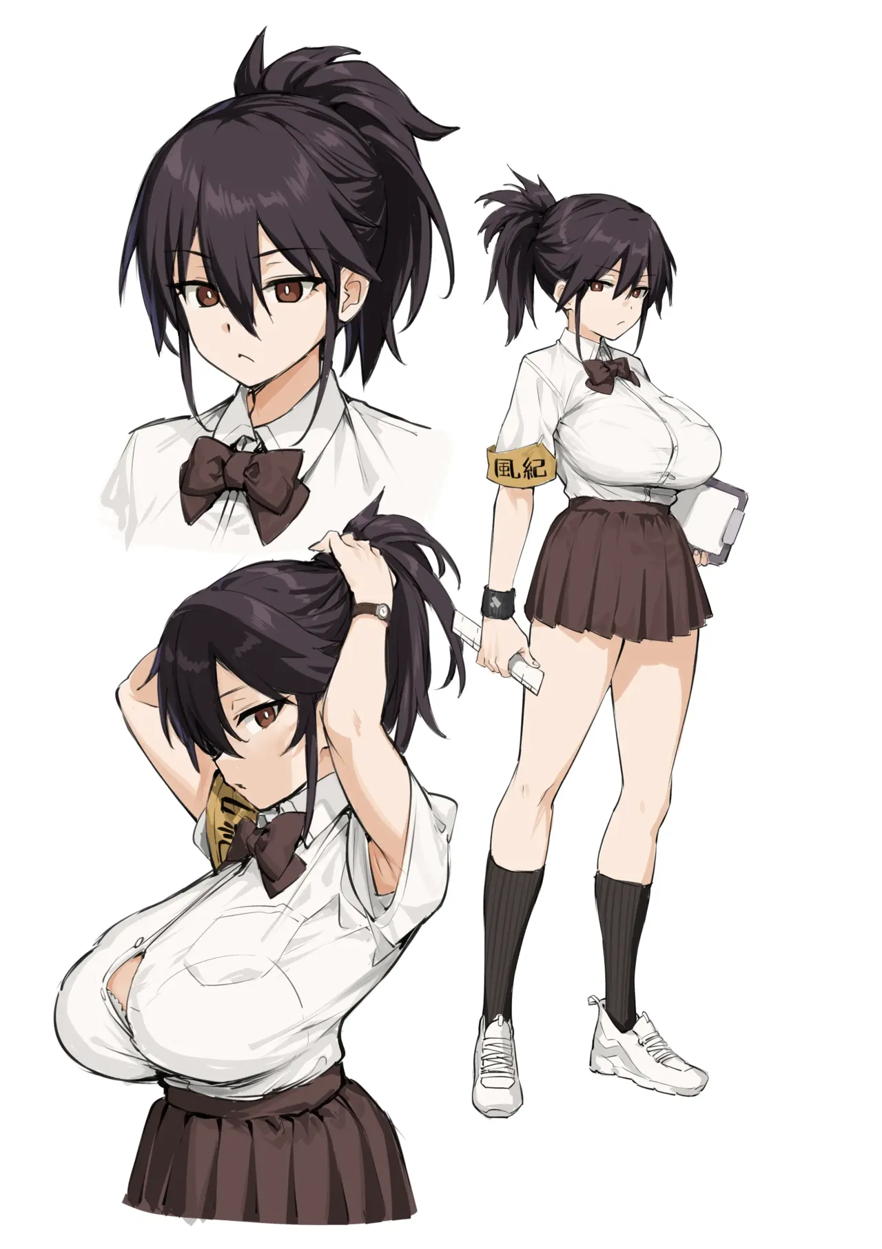 Atarashii Fuuki Iinchou wa Mune ga Ookii to Iu Uwasa ga Aru a color y sin censura page 4 full