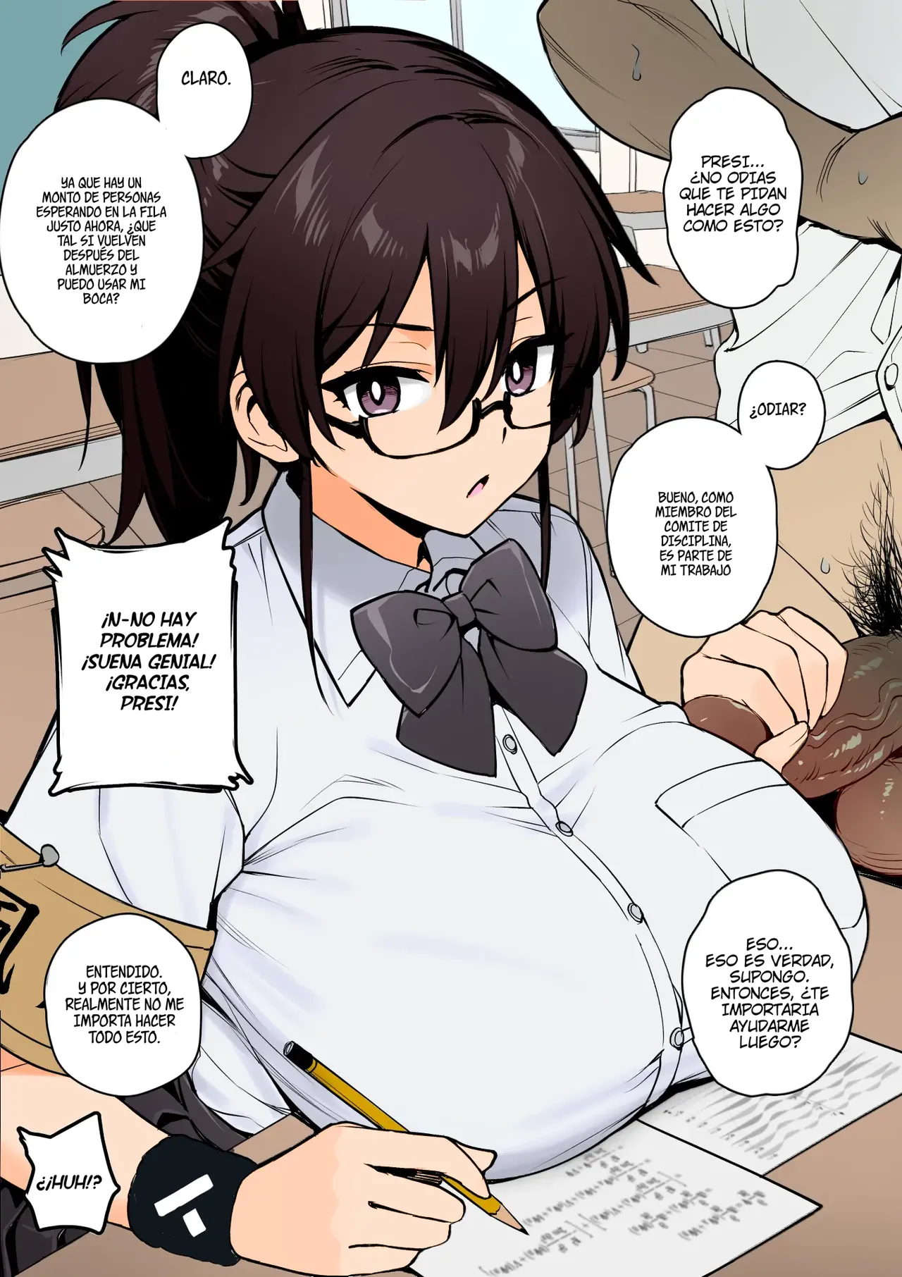 Atarashii Fuuki Iinchou wa Mune ga Ookii to Iu Uwasa ga Aru a color y sin censura page 6 full