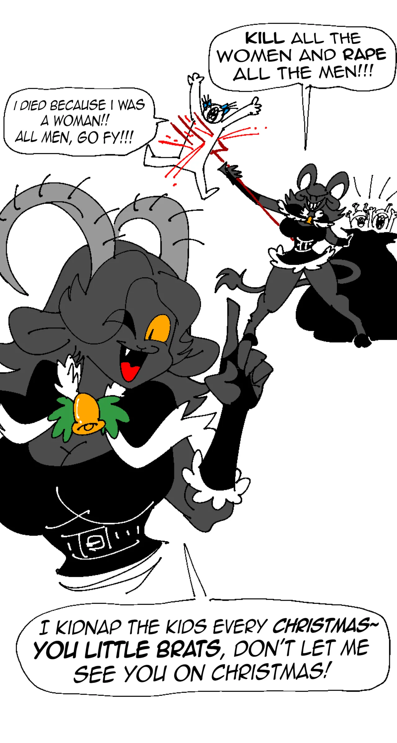 Christmas Devil, Krampus's thick pussy flesh and soft, extra-large mamma sac page 2 full