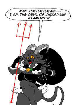 Christmas Devil, Krampus's thick pussy flesh and soft, extra-large mamma sac