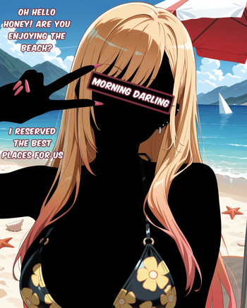 Censored date with Marin on Beach cover