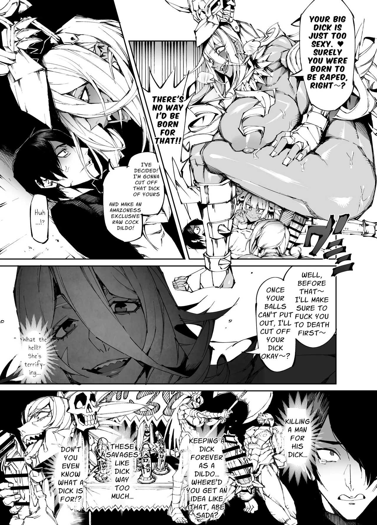 Kyokon Tensei -Seiki Shijou Shugi na Isekai ni Tensei shita no de Bakunyuu Bijo to Hame Makuri -Gyaru Amazon &amp; Inran Sister Hen- | Big Dick Reincarnation ~Fuckin' Big Titty Babes in a Genital Supremacism World~ Amazoness &amp; Nun page 9 full