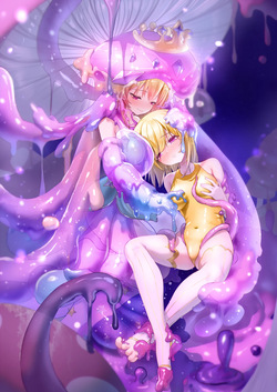 史莱姆娘和蘑菇娘的黏糊糊调教（r18）