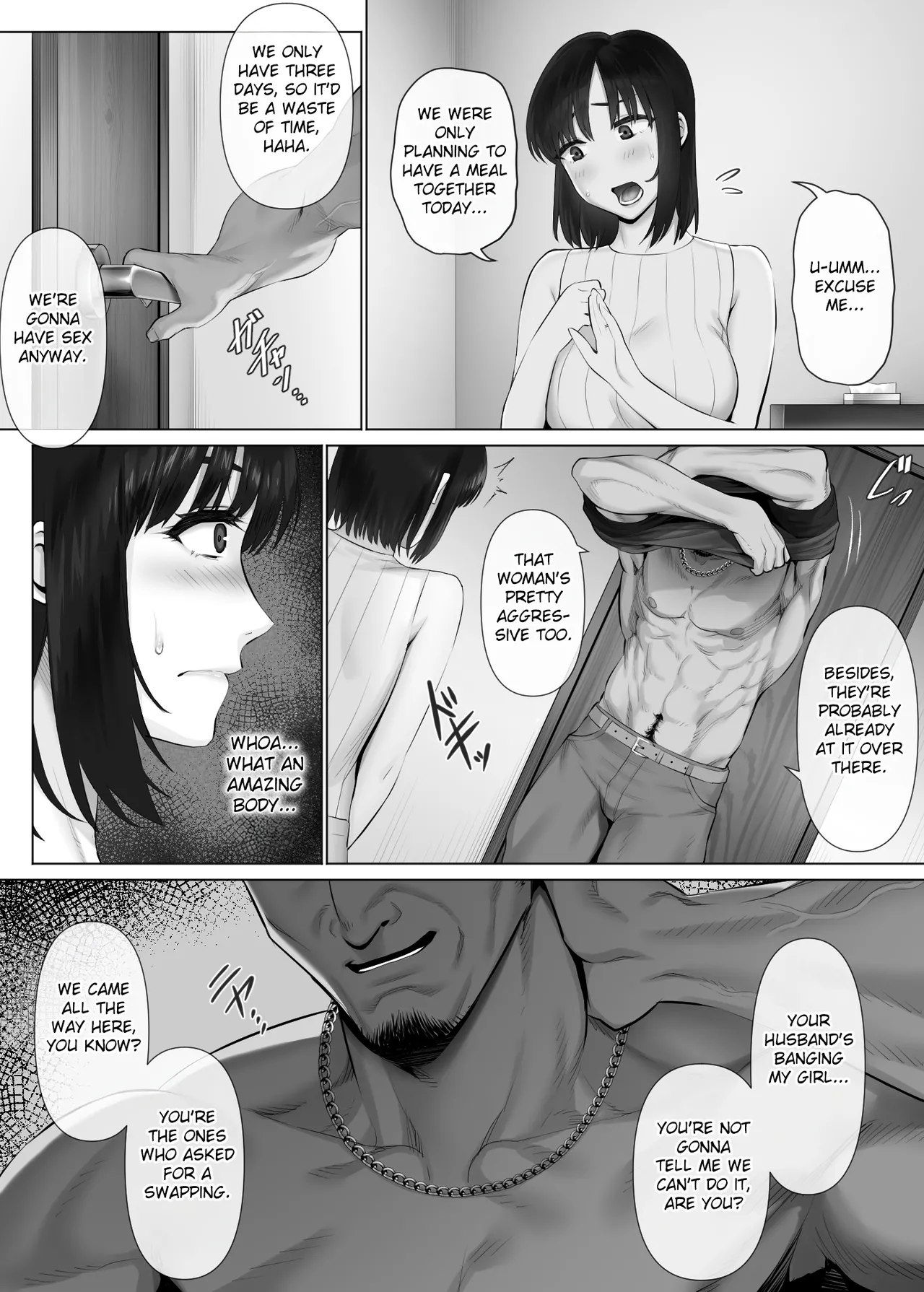 LeveChi na Swapping 2 ~Hatsu Zecchou de Iki Kuruu Tsuma Hen~ | Swapping on a Whole New Level 2 ~Wife Goes Wild With Her First Orgasm~ page 9 full