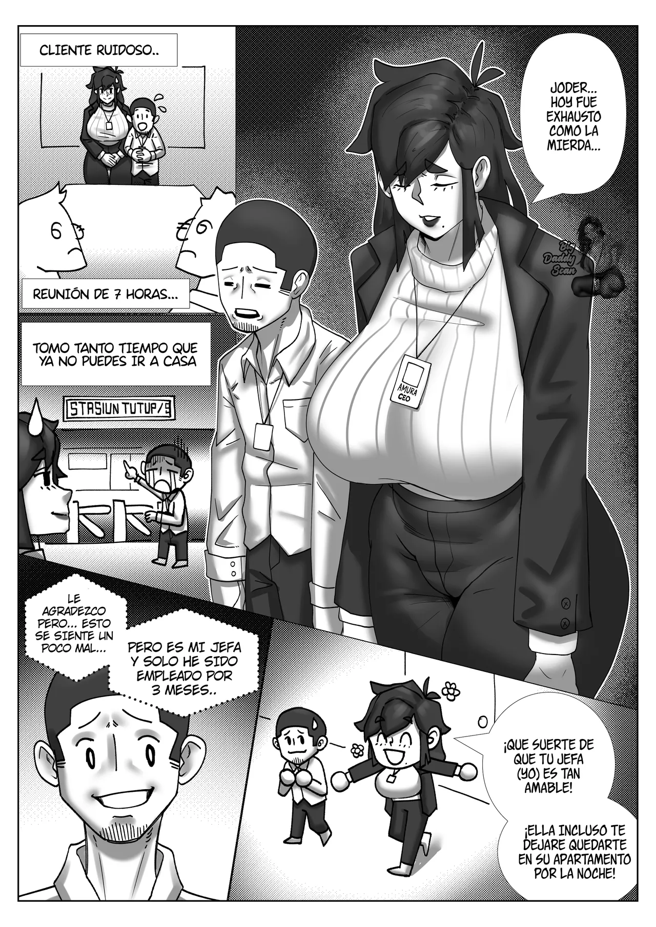 Forced To Stay The Night At My Ridiculously Busty Boss's Apartment Where She Took My Virginity And We Had Sex For The Whole Weekend Until We Arrived For Work Late In Monday｜Obligado A Pasar La Noche En El Apartamento De Mi Jefa Tetona Que Me Quitó La Virginidad page 2 full