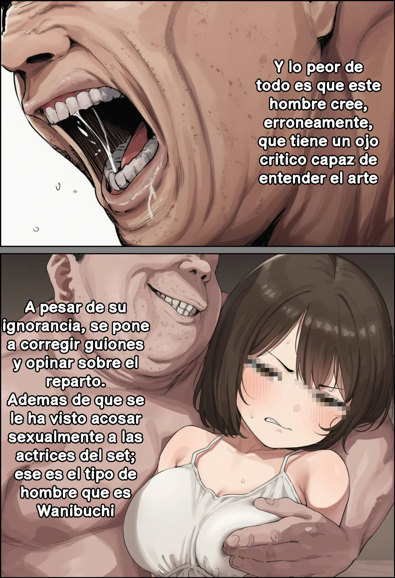 Aimalin【Parte 1】La prometedora joven actriz, Ichika Nak〇, es drogada con una sustancia sospechosa por un viejo patrocinador gordo y pervertido, volviéndose totalmente obediente a sus órdenes → Tras abandonar su juventud y a su familia, terminó degradada a una sirvienta personal de vientre hinchado que suplica por la semilla de su repugnante amo. page 9 full