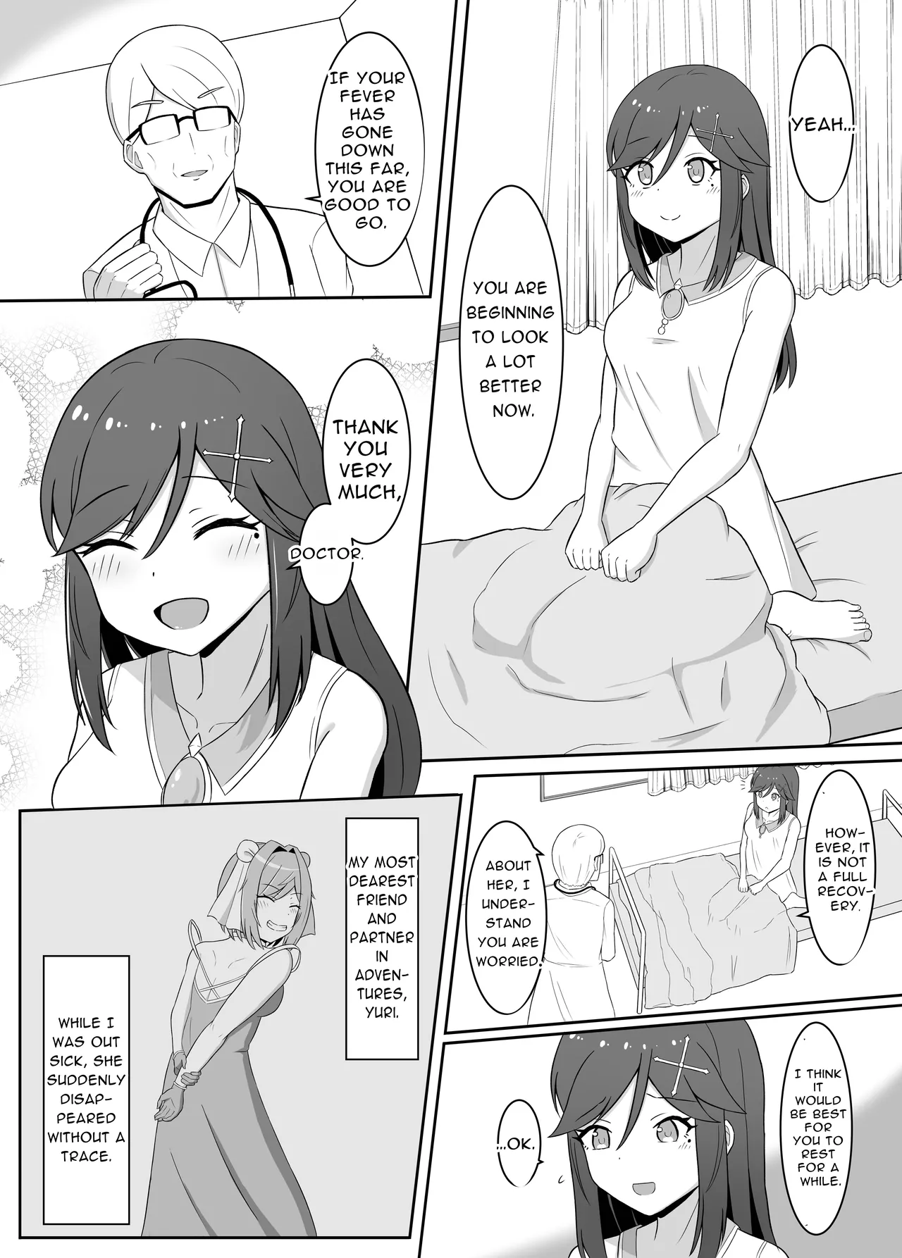Kuro ni Somaru Yuri 2 ~Alraune Ochi Shita Osananajimi ni Karada o Mushibamarete Iku Hanashi~ | Yuri Dyed in Black 2 ~The Story of a Childhood Friend Who Fell to an Alraune and Is Now Being Consumed by Her~ page 3 full