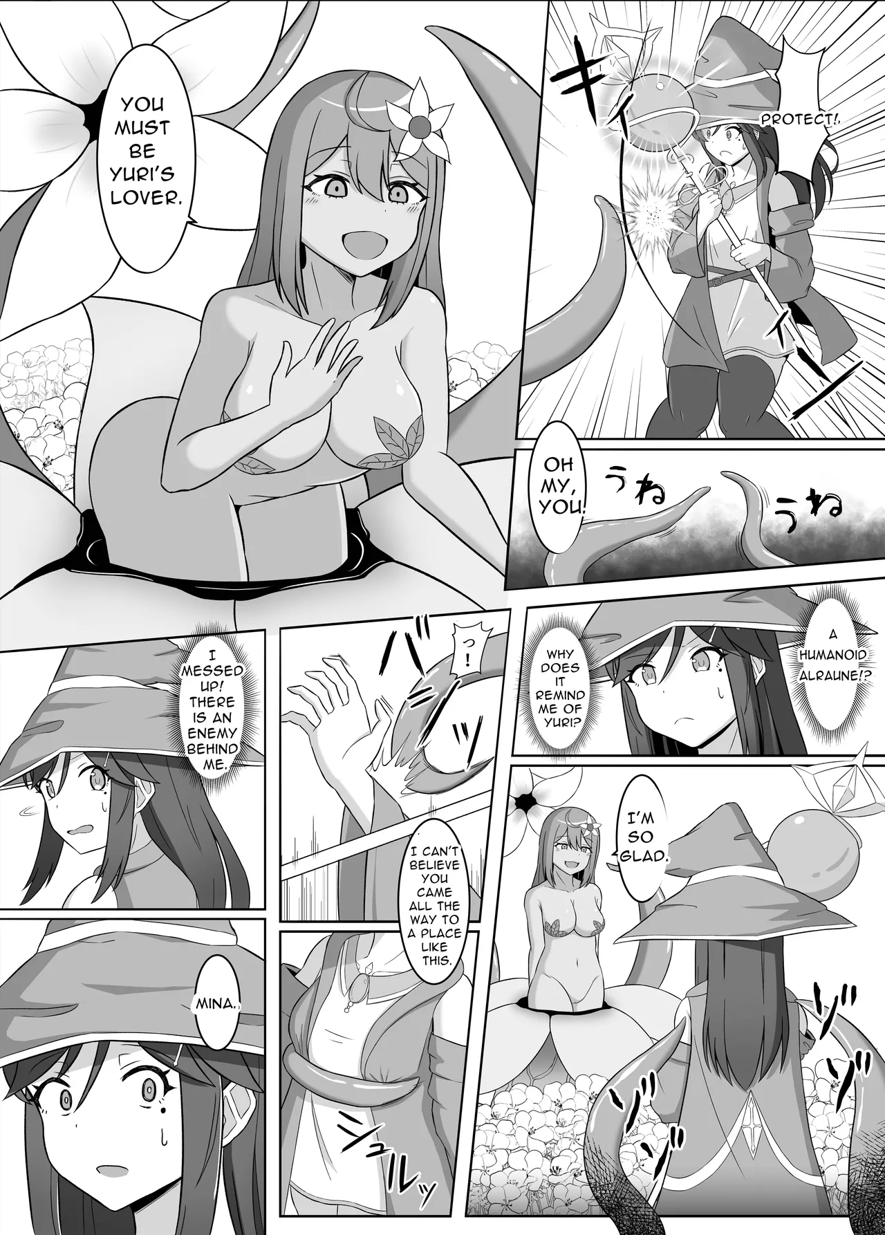 Kuro ni Somaru Yuri 2 ~Alraune Ochi Shita Osananajimi ni Karada o Mushibamarete Iku Hanashi~ | Yuri Dyed in Black 2 ~The Story of a Childhood Friend Who Fell to an Alraune and Is Now Being Consumed by Her~ page 6 full