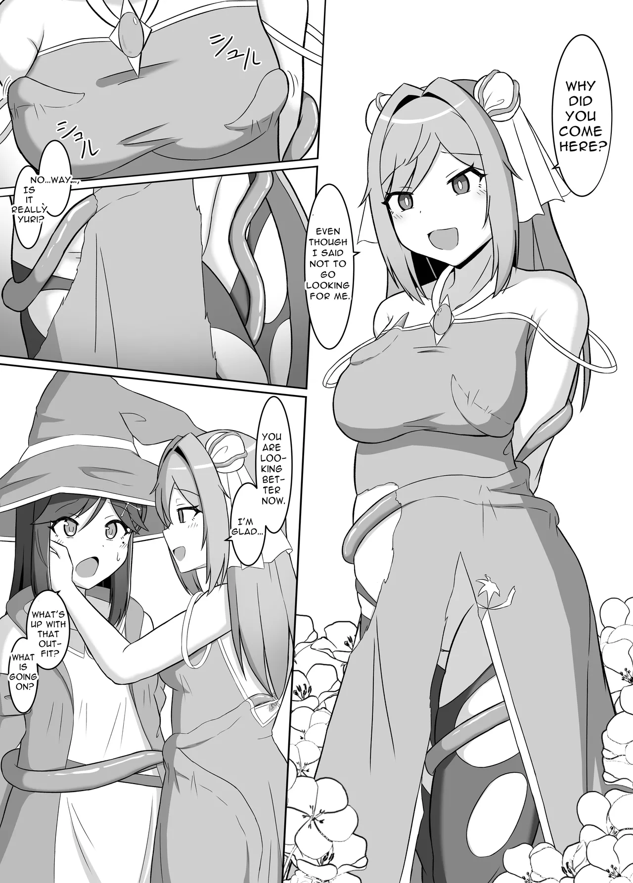 Kuro ni Somaru Yuri 2 ~Alraune Ochi Shita Osananajimi ni Karada o Mushibamarete Iku Hanashi~ | Yuri Dyed in Black 2 ~The Story of a Childhood Friend Who Fell to an Alraune and Is Now Being Consumed by Her~ page 7 full
