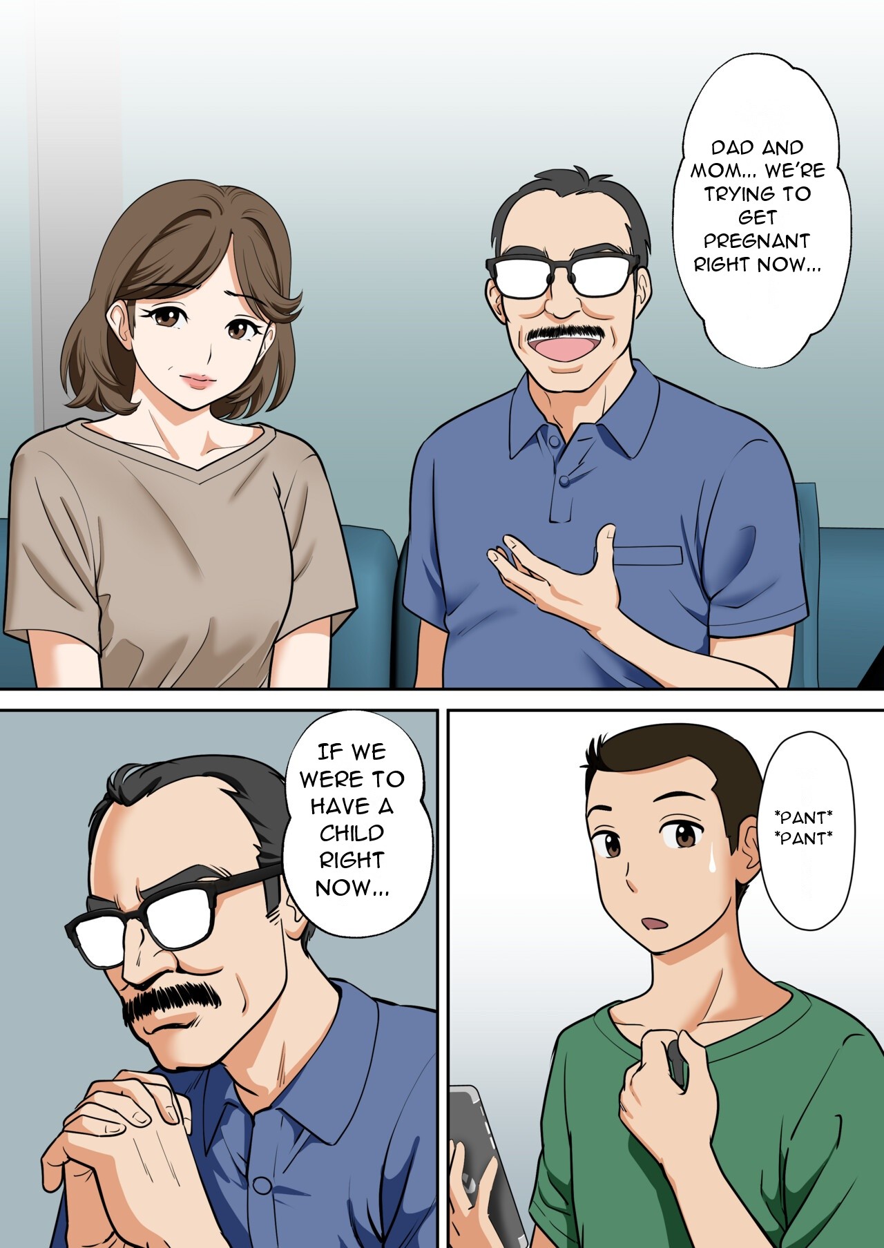 Arafo-Kaachan no Ninkatsu! Donichi wa chichi to! Heijitsu wa Musuko to! - A Mom in Her 40s Tries to Conceive! Weekends with Dad... page 7 full