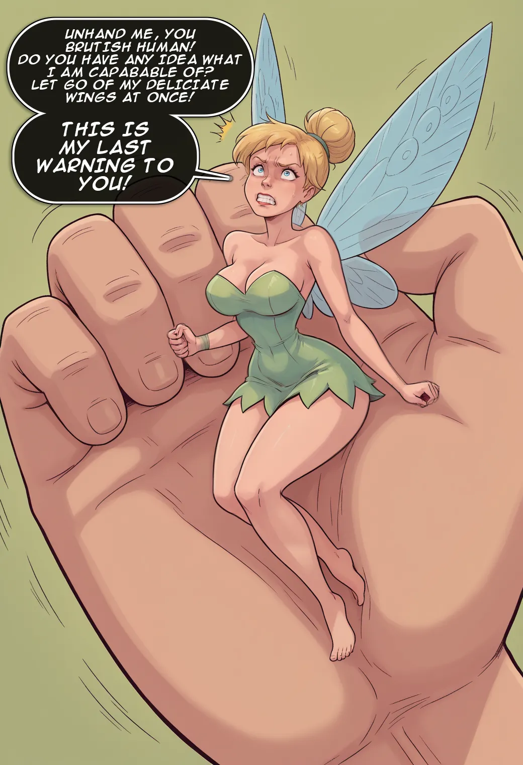 Giantess Comic - Shrunken into Tinker Bell's Plaything page 3 full