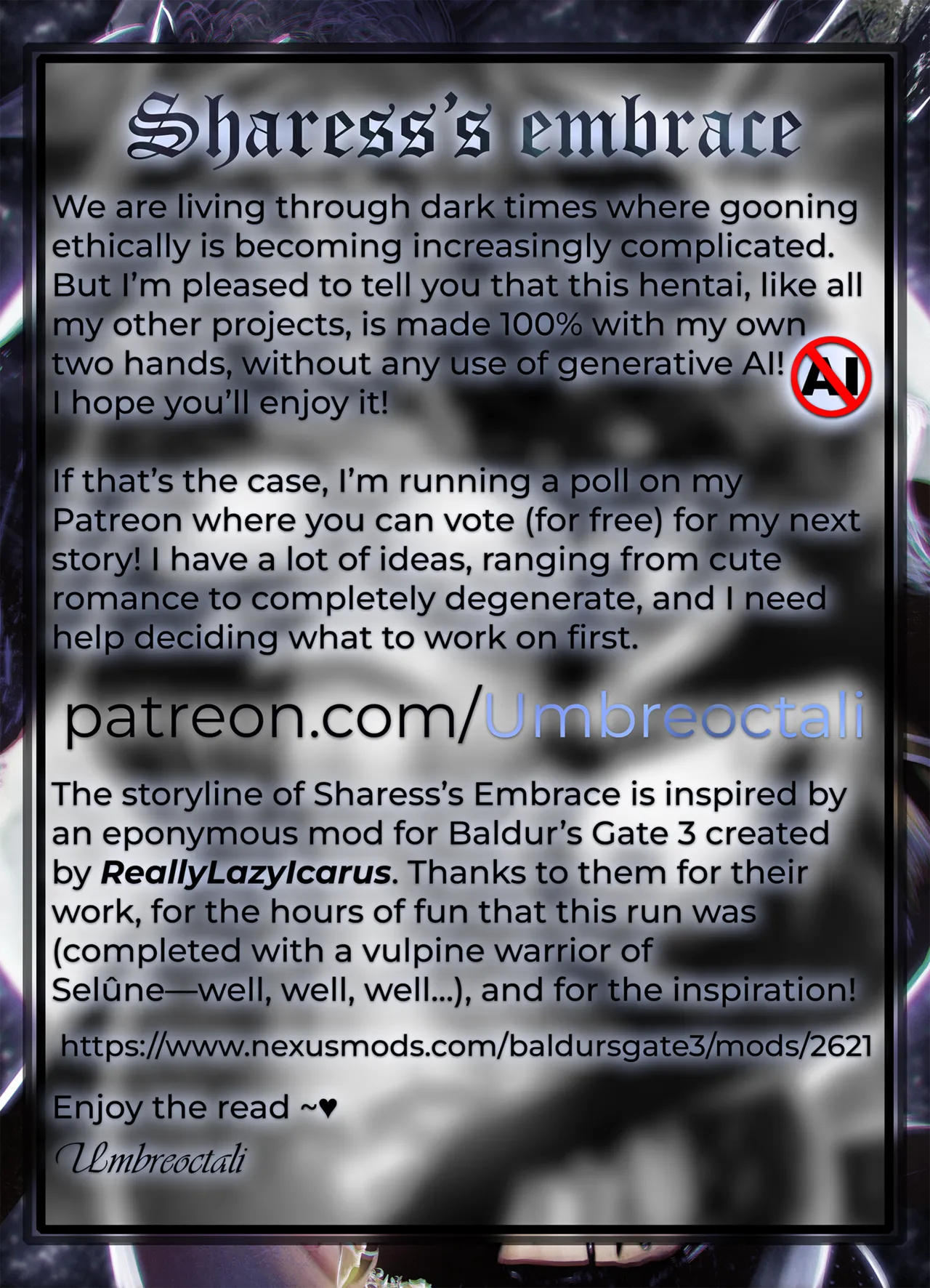 『Sharess's Embrace by Umbreoctali』An erotic story set in the universe of Dungeons &amp; Dragons page 2 full