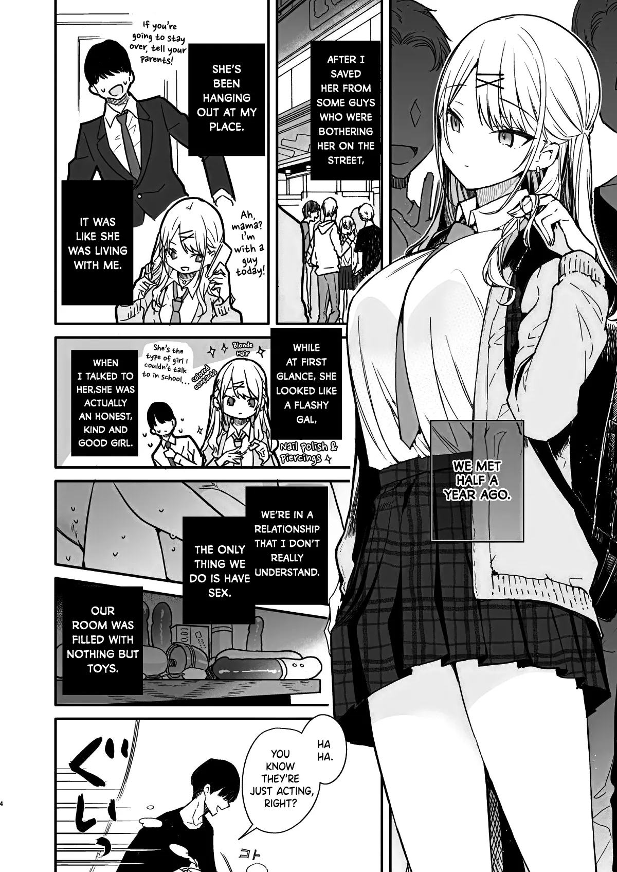 Gal Kanojo to Kageki AV no Mane shitara Taihen na Koto ni natta Ecchi page 3 full